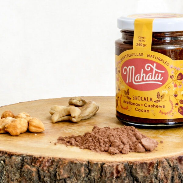 Shocala, crema de avellanas, Cashews y Cacao